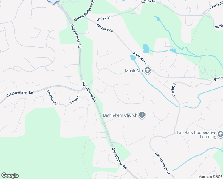 map of restaurants, bars, coffee shops, grocery stores, and more near 4185 Waterford Drive in Suwanee