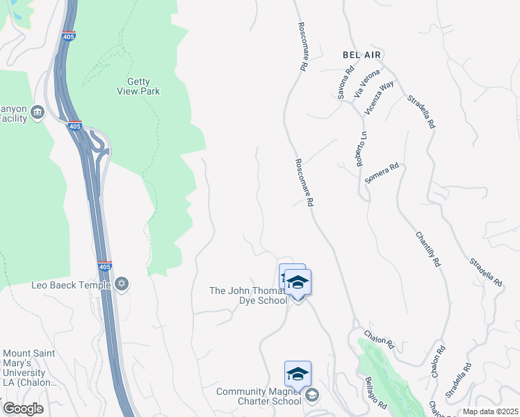 map of restaurants, bars, coffee shops, grocery stores, and more near 1211 Linda Flora Drive in Los Angeles