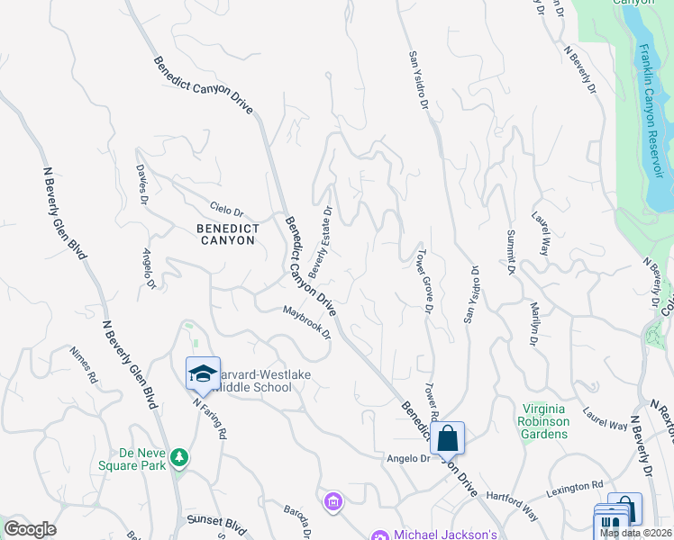 map of restaurants, bars, coffee shops, grocery stores, and more near 1255 Delresto Drive in Beverly Hills