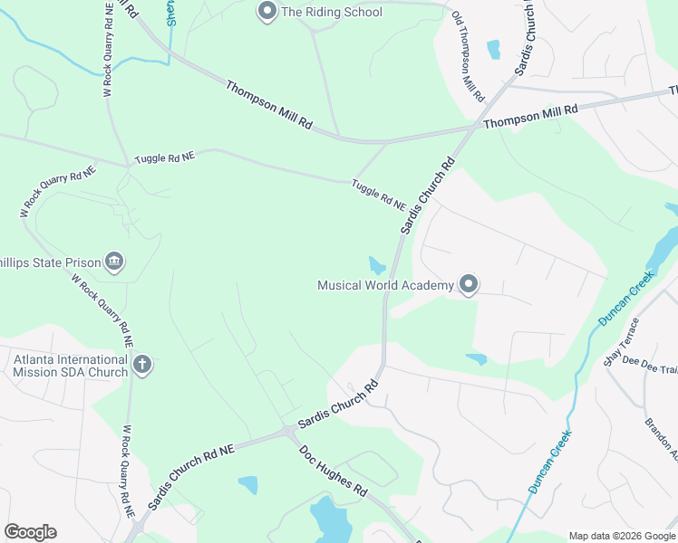 map of restaurants, bars, coffee shops, grocery stores, and more near 4198 Sardis Church Road in Buford