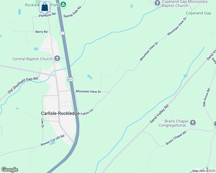 map of restaurants, bars, coffee shops, grocery stores, and more near 266 Mountain View Drive in Attalla