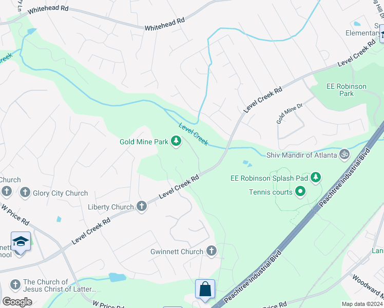 map of restaurants, bars, coffee shops, grocery stores, and more near 4880 Markim Forest Lane in Buford