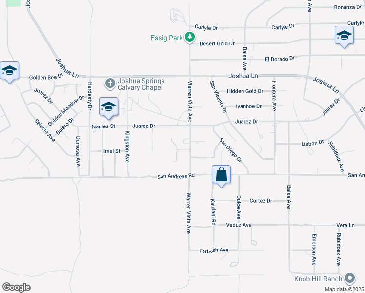 map of restaurants, bars, coffee shops, grocery stores, and more near 8804 Warren Vista Avenue in Yucca Valley