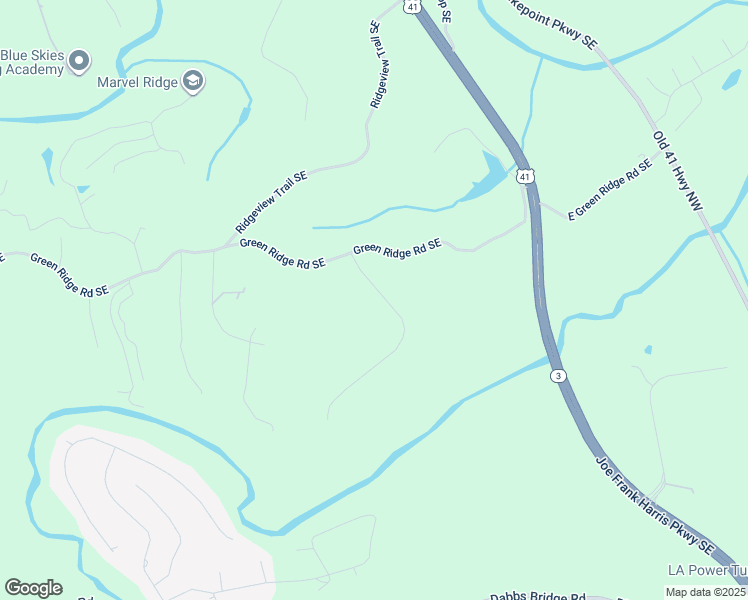 map of restaurants, bars, coffee shops, grocery stores, and more near 14 Retreat Ridge Southeast in Cartersville