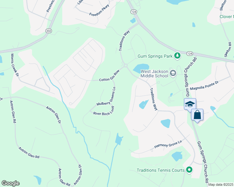 map of restaurants, bars, coffee shops, grocery stores, and more near 3023 Mulberry Greens Lane in Jefferson