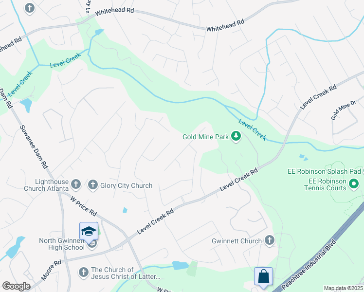 map of restaurants, bars, coffee shops, grocery stores, and more near 4937 Sara Creek Way in Sugar Hill