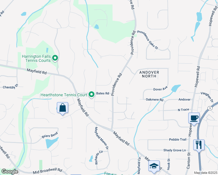 map of restaurants, bars, coffee shops, grocery stores, and more near 1835 Henley Way in Alpharetta
