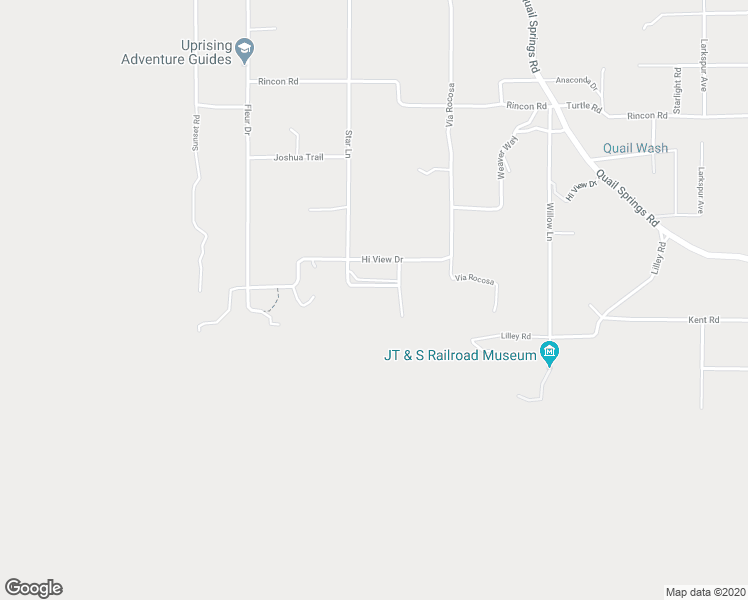 map of restaurants, bars, coffee shops, grocery stores, and more near 9561 Star Lane in Joshua Tree