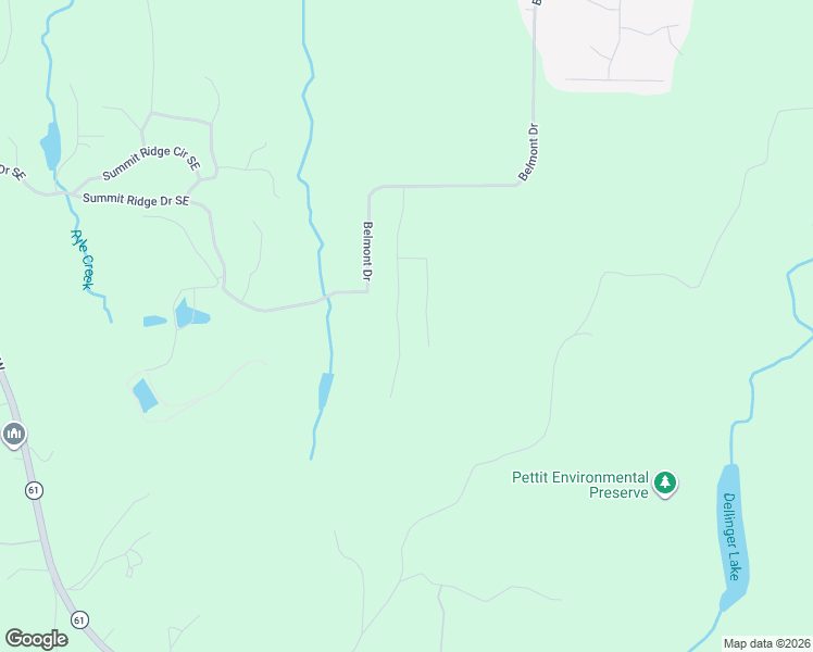 map of restaurants, bars, coffee shops, grocery stores, and more near Belmont Drive in Cartersville