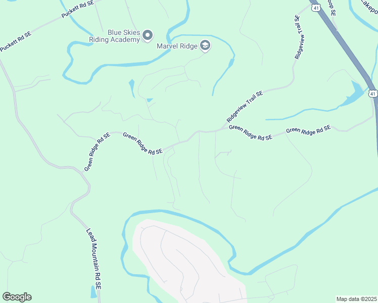 map of restaurants, bars, coffee shops, grocery stores, and more near 431 Green Ridge Road Southeast in Cartersville