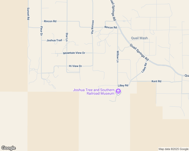 map of restaurants, bars, coffee shops, grocery stores, and more near 8775 Vía Rocosa in Joshua Tree
