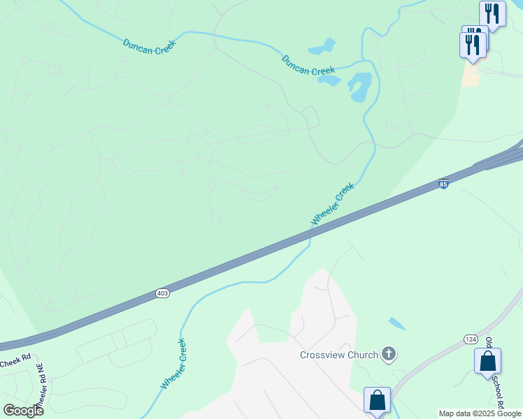 map of restaurants, bars, coffee shops, grocery stores, and more near 5769 Legends Club Circle in Braselton
