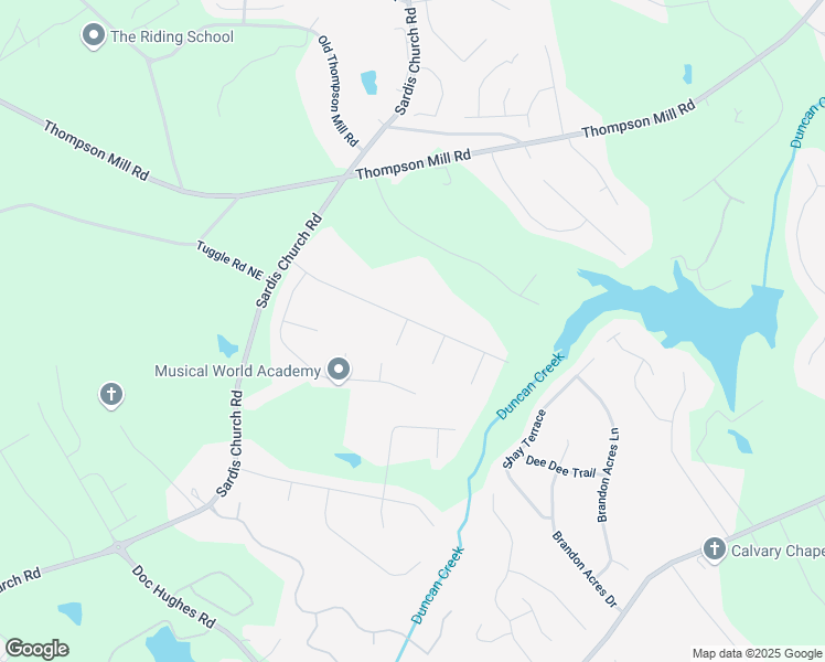 map of restaurants, bars, coffee shops, grocery stores, and more near 4199 Wyndham Park Way in Buford