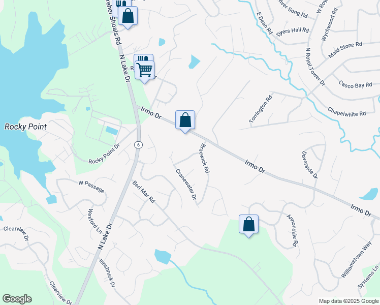 map of restaurants, bars, coffee shops, grocery stores, and more near 112 Kinder Road in Columbia