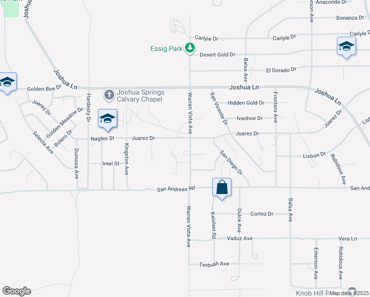 map of restaurants, bars, coffee shops, grocery stores, and more near 8776 Warren Vista Avenue in Yucca Valley