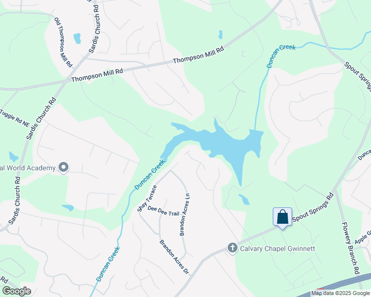 map of restaurants, bars, coffee shops, grocery stores, and more near 4852 Jacobs Cove Point Northeast in Buford