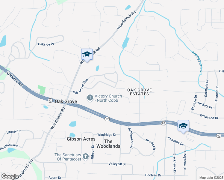 map of restaurants, bars, coffee shops, grocery stores, and more near 4771 Georgia 92 in Acworth