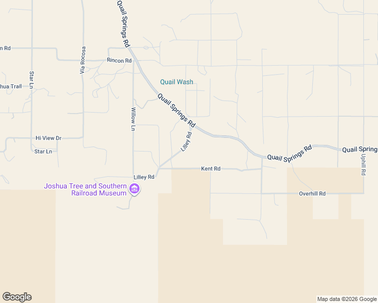 map of restaurants, bars, coffee shops, grocery stores, and more near 8825 Lilley Road in Joshua Tree