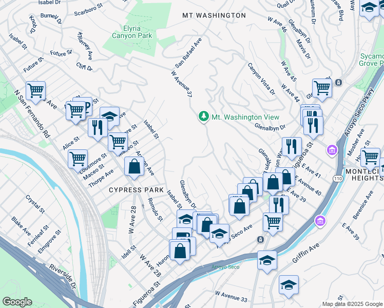 map of restaurants, bars, coffee shops, grocery stores, and more near 616 Beech Street in Los Angeles