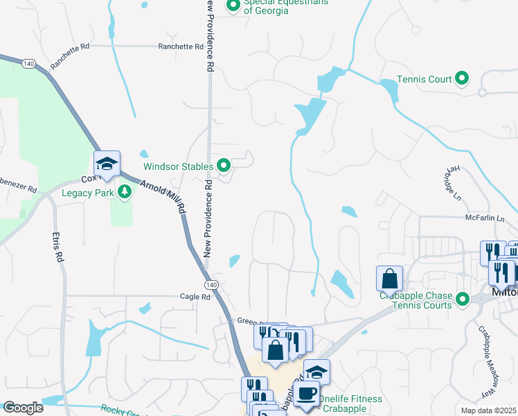 map of restaurants, bars, coffee shops, grocery stores, and more near 12772 Waterside Drive in Alpharetta