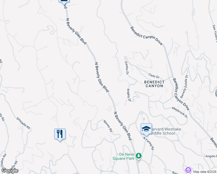 map of restaurants, bars, coffee shops, grocery stores, and more near in Los Angeles
