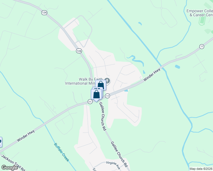 map of restaurants, bars, coffee shops, grocery stores, and more near 440 Andrew Ridge Drive in Jefferson