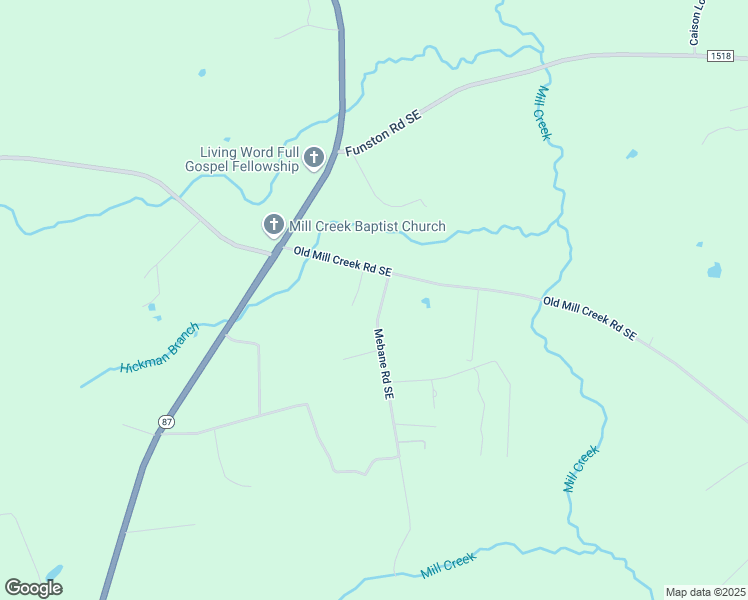 map of restaurants, bars, coffee shops, grocery stores, and more near 1129 Mebane Road Southeast in Winnabow