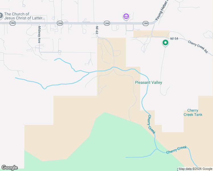 map of restaurants, bars, coffee shops, grocery stores, and more near Barracks Road in Young