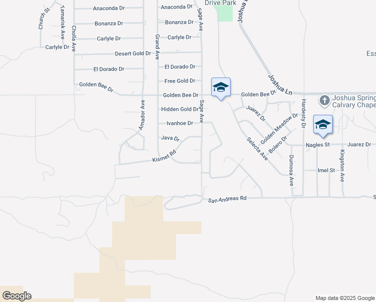 map of restaurants, bars, coffee shops, grocery stores, and more near 8716 Sage Ct in Yucca Valley