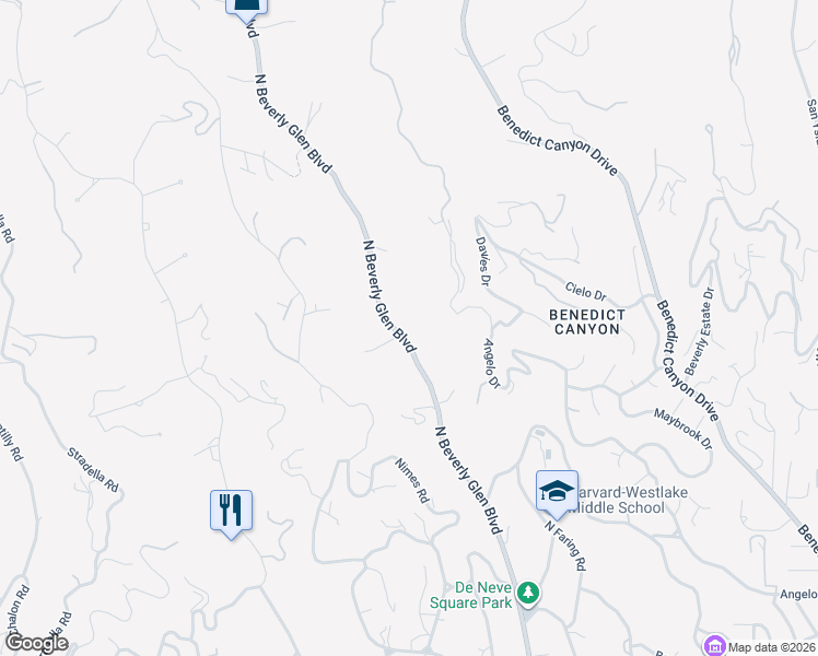 map of restaurants, bars, coffee shops, grocery stores, and more near in Los Angeles