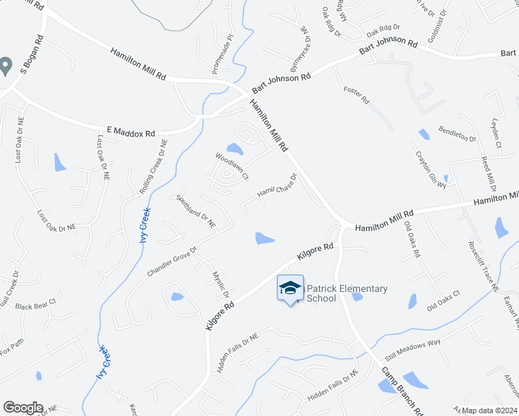map of restaurants, bars, coffee shops, grocery stores, and more near 3610 Hamil Chase Way in Buford