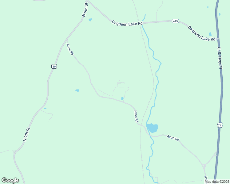 map of restaurants, bars, coffee shops, grocery stores, and more near 340 Avon Road in De Queen