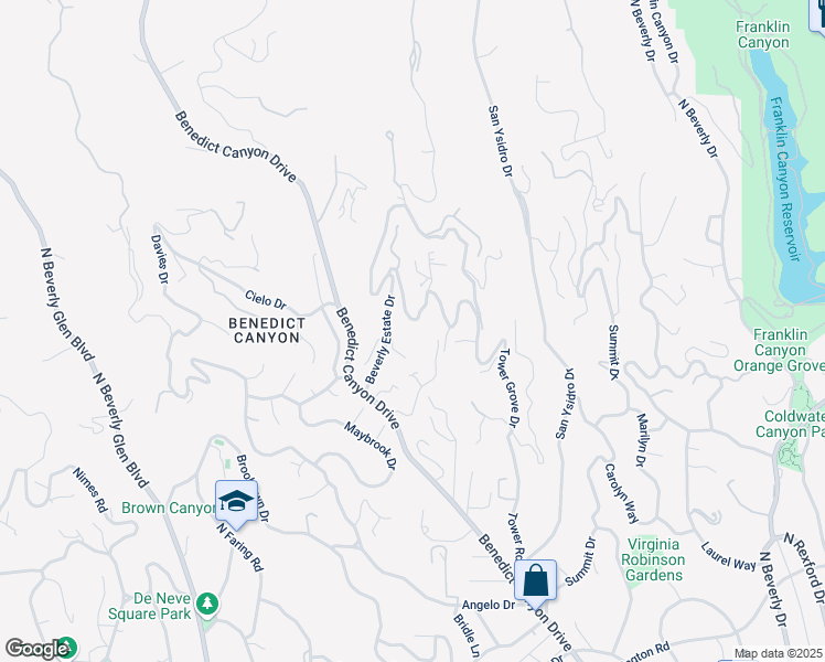 map of restaurants, bars, coffee shops, grocery stores, and more near 9966 Beverly Grove Drive in Beverly Hills