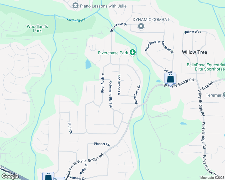 map of restaurants, bars, coffee shops, grocery stores, and more near 230 Colemans Bluff Drive in Woodstock