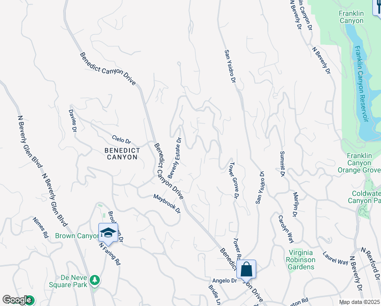 map of restaurants, bars, coffee shops, grocery stores, and more near 9966 Beverly Grove Drive in Beverly Hills