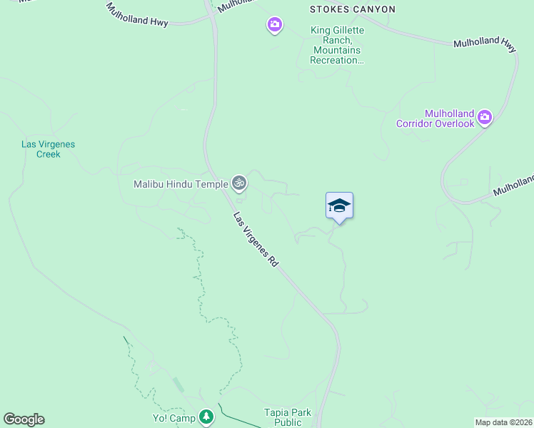 map of restaurants, bars, coffee shops, grocery stores, and more near 1667 Las Virgenes Canyon Road in Calabasas