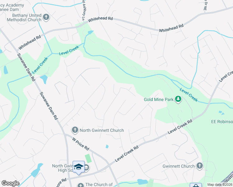 map of restaurants, bars, coffee shops, grocery stores, and more near 4955 Cypress Point Drive Northeast in Suwanee