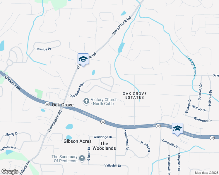 map of restaurants, bars, coffee shops, grocery stores, and more near 424 Royal Oak Drive in Acworth