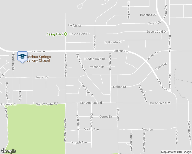 map of restaurants, bars, coffee shops, grocery stores, and more near 57933 Juarez Drive in Yucca Valley