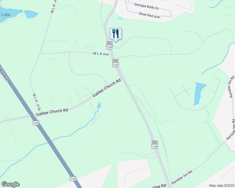 map of restaurants, bars, coffee shops, grocery stores, and more near 131 Galilee Church Road in Jefferson