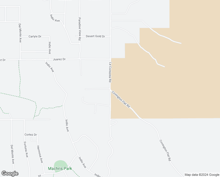 map of restaurants, bars, coffee shops, grocery stores, and more near 8935 La Contenta Road in Yucca Valley