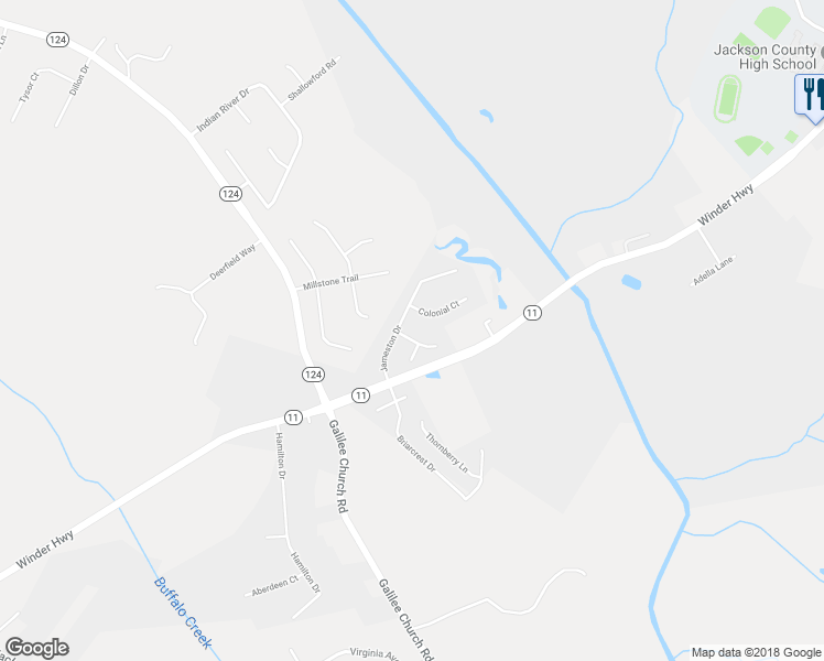 map of restaurants, bars, coffee shops, grocery stores, and more near 33 Manchester Lane in Jefferson