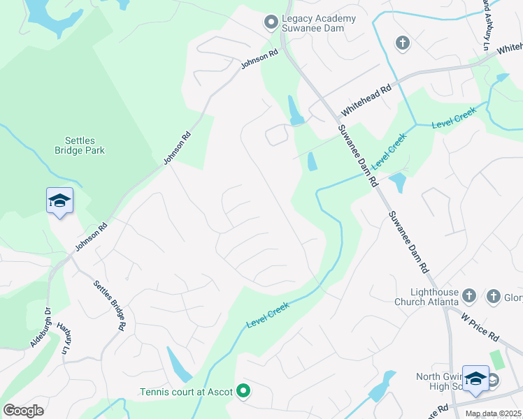 map of restaurants, bars, coffee shops, grocery stores, and more near 5115 Amberden Hall Drive in Suwanee