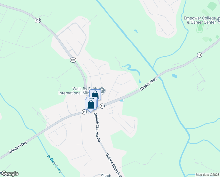 map of restaurants, bars, coffee shops, grocery stores, and more near 119 Jameston Drive in Jefferson
