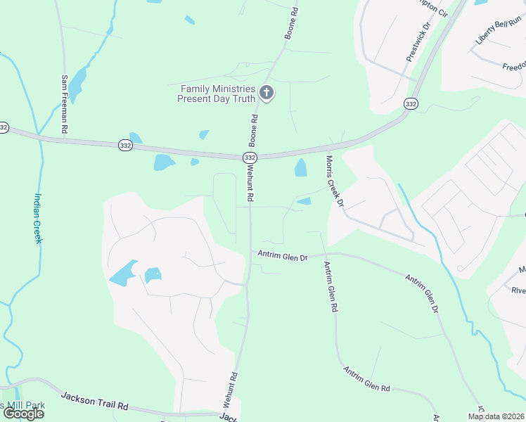 map of restaurants, bars, coffee shops, grocery stores, and more near 1-189 Wehunt Road in Hoschton