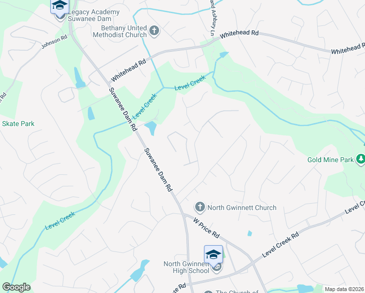 map of restaurants, bars, coffee shops, grocery stores, and more near 5194 Belmore Manor Court in Suwanee