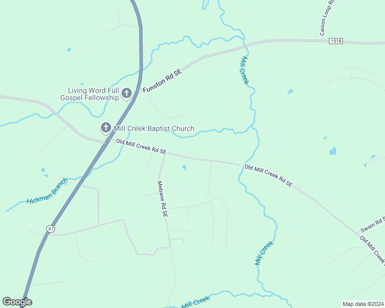 map of restaurants, bars, coffee shops, grocery stores, and more near 1260 Old Mill Creek Road Southeast in Winnabow