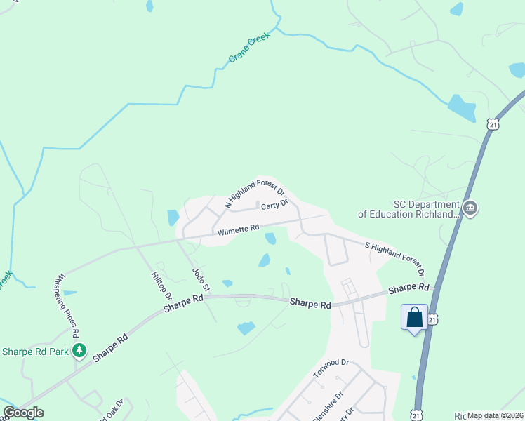 map of restaurants, bars, coffee shops, grocery stores, and more near 700 Carty Drive in Columbia
