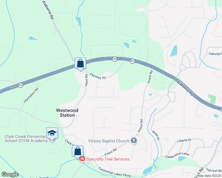 map of restaurants, bars, coffee shops, grocery stores, and more near 5777 Salem Terrace in Acworth