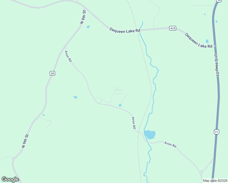 map of restaurants, bars, coffee shops, grocery stores, and more near 340 Avon Road in De Queen